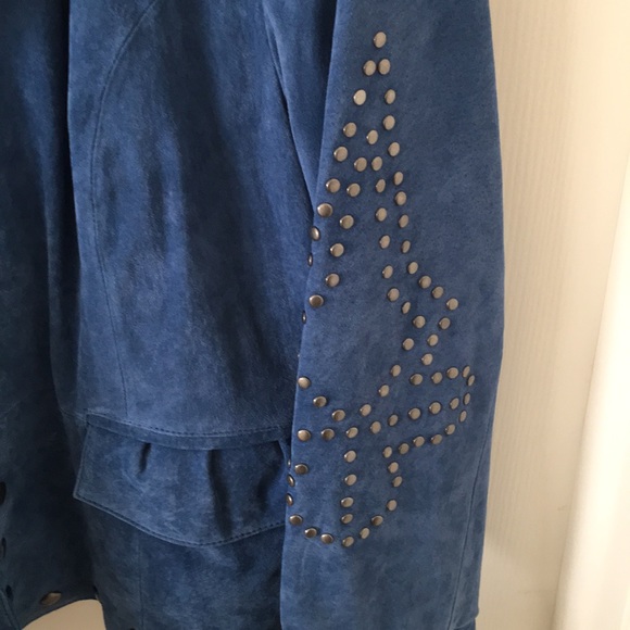 Indigo Suede Jacket - Picture 3 of 5